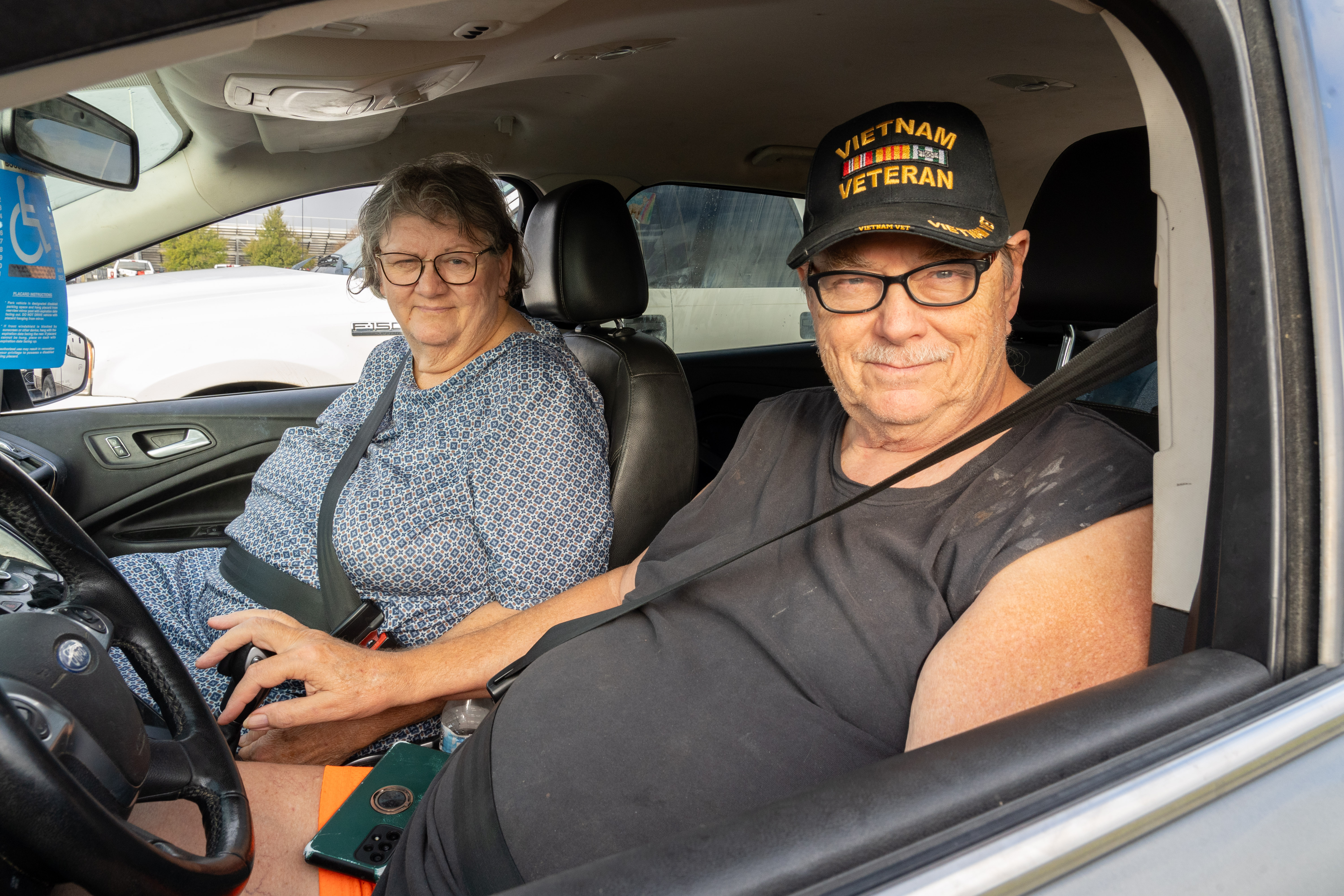 Retired Veteran Visits Food Bank to Support His Grandkids