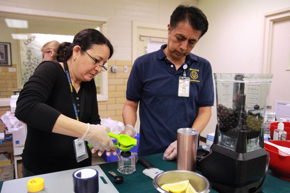 Clients Receive Groceries in Nutrition Education Classes