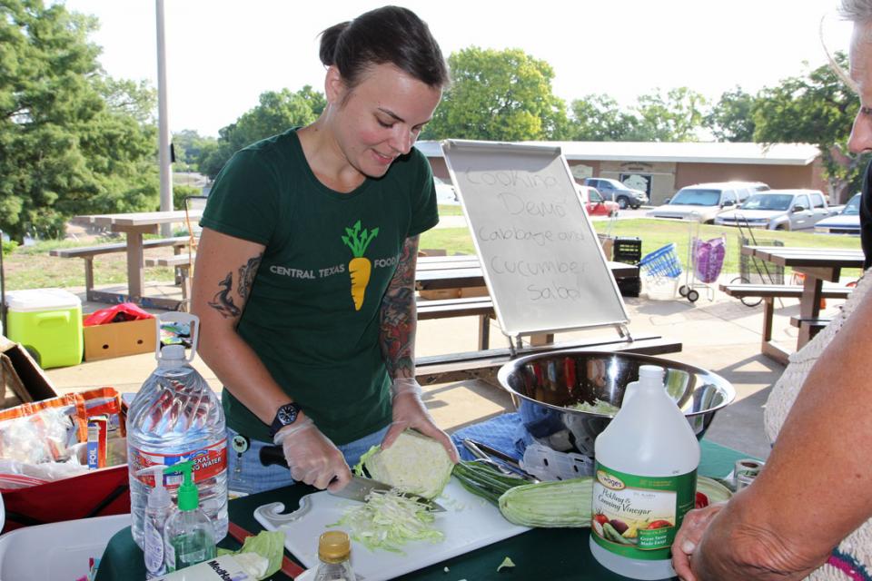 Cooking Demos Provide Nutrition Education at Mobile Pantries